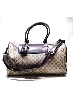 Gucci Brown Monogram Duffel Bag